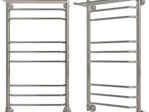 Rel handuk berpemanas air EWRIKA Safo BR3 100x50 krom dengan rak dengan Model 3D