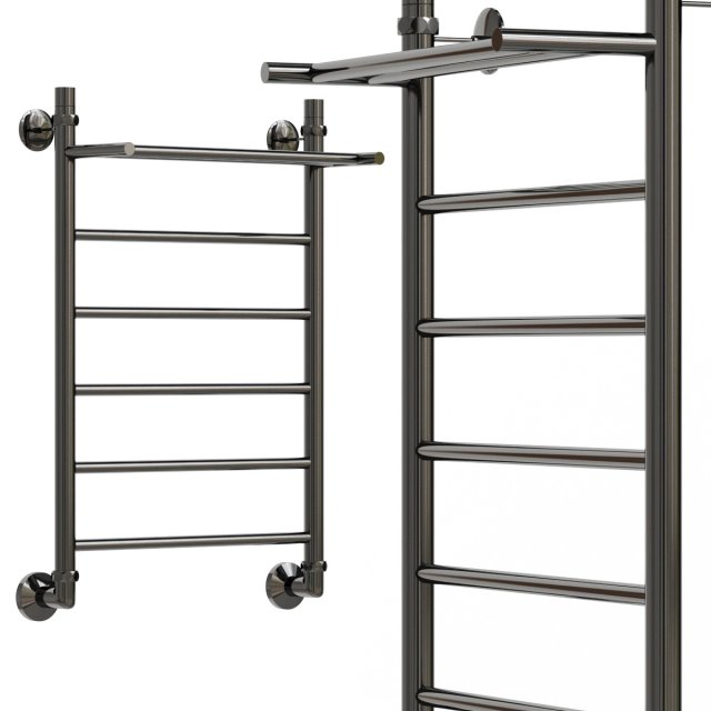 Water heated towel rail EWRIKA Sappho FP 80x50 black matte 3D-Modell .c4d .max .obj .3ds .fbx .stl .blend 