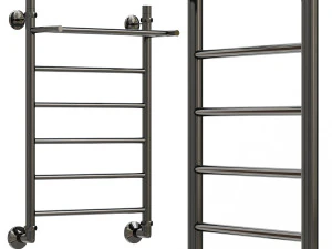 Rel handuk berpemanas air EWRIKA Sappho FP 80x50 hitam matte Model 3D