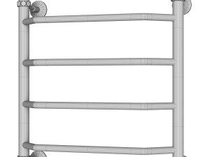Water heated towel rail EWRIKA Sappho T 60x50 aged bronze Model 3D