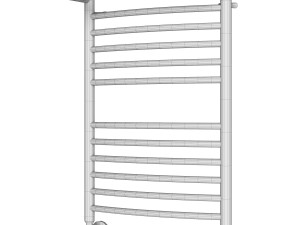 Water heated towel rail Point Alfa PN05158SP 50x80 chrome with shelf 3D मॉडल