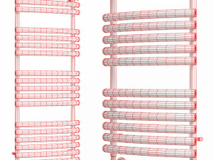 Water heated towel rail Terminus Capri P19 0 500x140 Modello 3D
