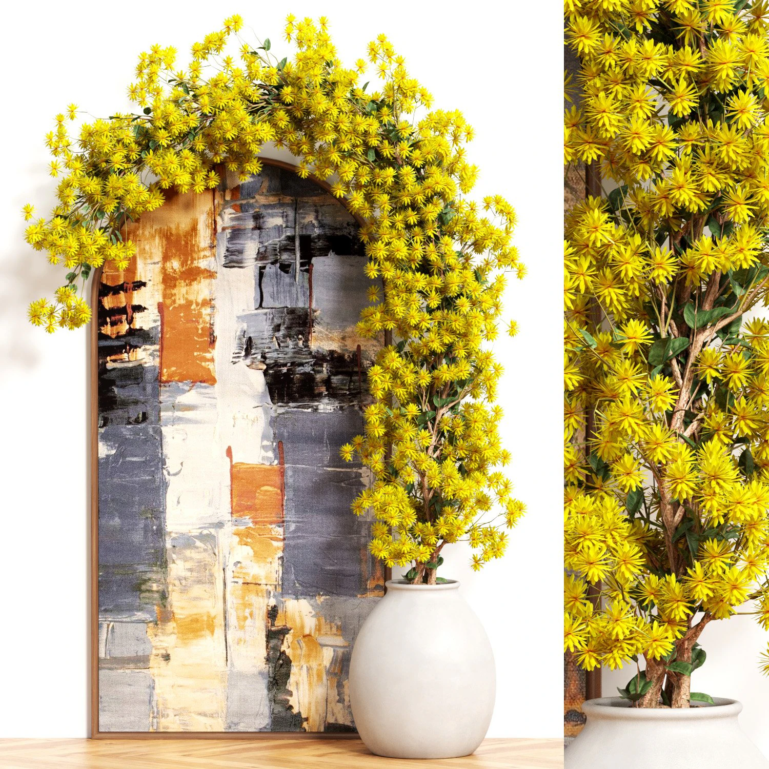 Flowers Set 1 3D Model .c4d .max .obj .3ds .fbx .stl .blend
