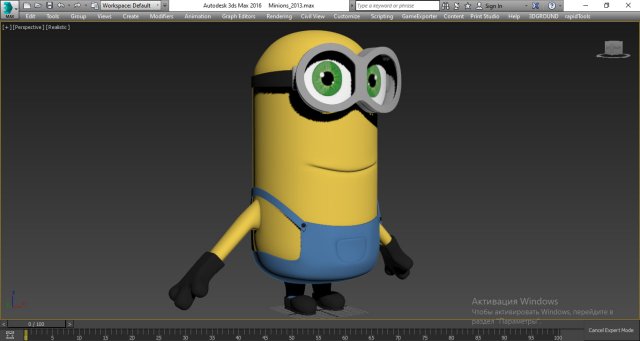 Minions 3D Model .c4d .max .obj .3ds .fbx .stl .blend 