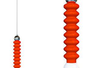 Modern White Pendant Light with Adjustable Cord Length for 3D Model