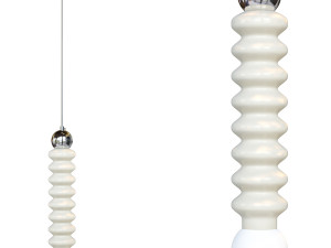 Modern White Pendant Light with Adjustable Cord Length for 3D 模型
