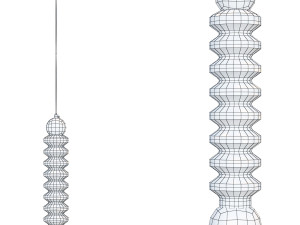 Modern White Pendant Light with Adjustable Cord Length for 3D 模型