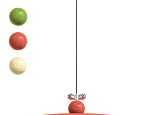 Moderne metalen hanger met witte acryl kap en verstelbaar 3D Model