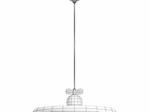 Modern Metal Pendant with White Acrylic Shade and Adjustable 3D Model