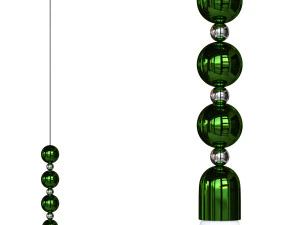 Moderna lampada a sospensione in metallo con lunghezza di sospensione regolabile e forma a baldacchino rotondo Modello 3D