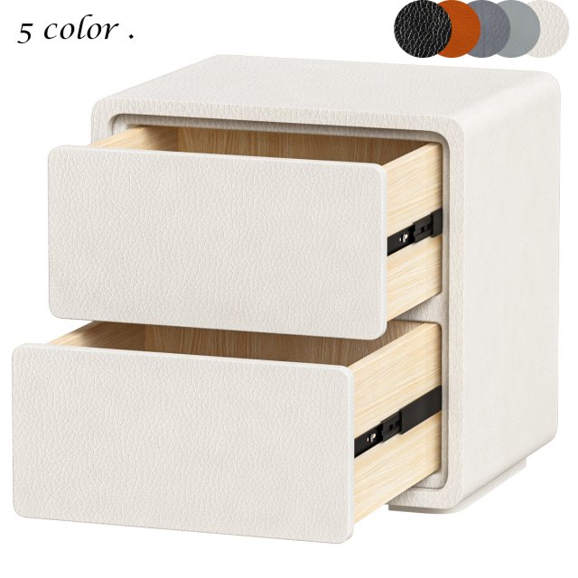 Modern Wood Nightstand with 2 Drawers Small and Stylish Bedroom Storage 3D Model .c4d .max .obj .3ds .fbx .stl .blend 