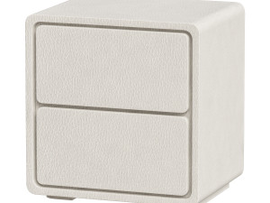 Modern Wood Nightstand with 2 Drawers Small and Stylish Bedroom Storage 3D Model