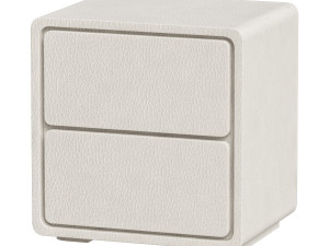Modern Wood Nightstand with 2 Drawers Small and Stylish Bedroom Storage 3D Model