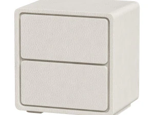 Modern Wood Nightstand with 2 Drawers Small and Stylish Bedroom Storage 3D Model