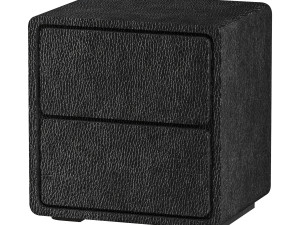 Modern Wood Nightstand with 2 Drawers Small and Stylish Bedroom Storage 3D Model