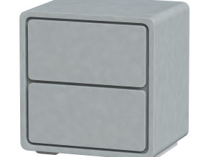 Modern Wood Nightstand with 2 Drawers Small and Stylish Bedroom Storage 3D Model