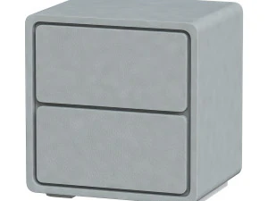 Modern Wood Nightstand with 2 Drawers Small and Stylish Bedroom Storage 3D Model