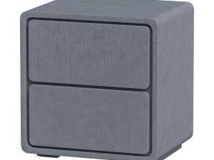 Modern Wood Nightstand with 2 Drawers Small and Stylish Bedroom Storage 3D Model