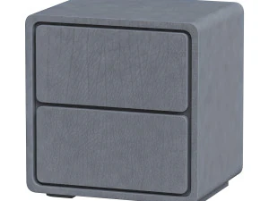 Modern Wood Nightstand with 2 Drawers Small and Stylish Bedroom Storage 3D Model
