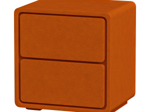 Modern Wood Nightstand with 2 Drawers Small and Stylish Bedroom Storage 3D Model