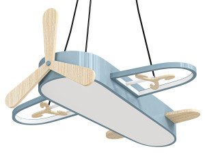 Childrens Plane Shaped Hanging Lamp Acrylic Bedroom LED Chandelier 3Dモデル