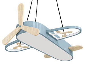 Lampa wisząca dla dzieci w kształcie samolotu Akrylowa sypialnia Żyrandol LED Model 3D