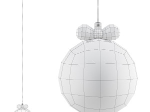 Modern Silver Pendant Light with Adjustable Hanging Length and White Glass Shade Modelo 3D