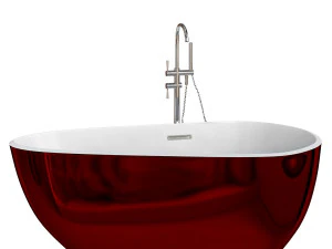 Elegant Modern Oval Freestanding Acrylic Bathtub with Soaking Function and Convenient Drain Assembly 3D Model