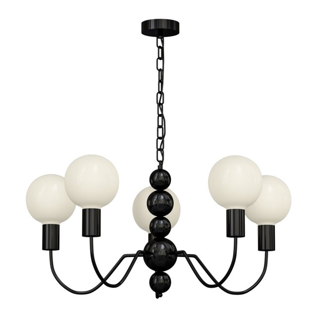 White shop globe chandelier