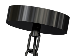 Modern Black Globe Chandelier White Glass Shades Adjustable Hanging Length Modello 3D