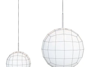 Lumin&aacute;ria de teto pendente globo Simplicity Metal 1 luz ChromeGold lumin&aacute;ria de teto suspensa Modelo 3D