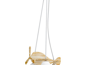 Wood Kids Chandelier with Globe Lights Acrylic Shade and Adjustable Hanging Length 3D Model