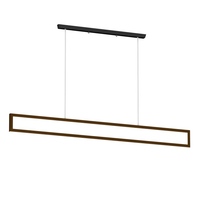 Minimalist Rectangle Frame Island Light Metal Dining Room LED Pendant Lamp in WhiteWarm Light Long Modèle 3D .c4d .max .obj .3ds .fbx .stl .blend 