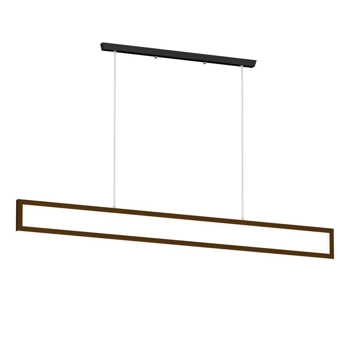 Minimalist Rectangle Frame Island Light Metal Dining Room LED Pendant Lamp in WhiteWarm Light Long 3D Model .c4d .max .obj .3ds .fbx .stl .blend 