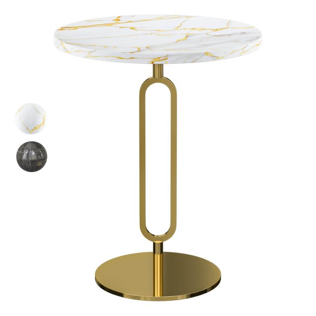 Minimalist Round Corner Table Slate Pedestal Sofa Side Table 3D Model .c4d .max .obj .3ds .fbx .stl .blend 