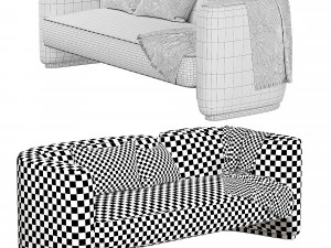 Candelaria Contemporary Sofa by AD HOC 3D Model