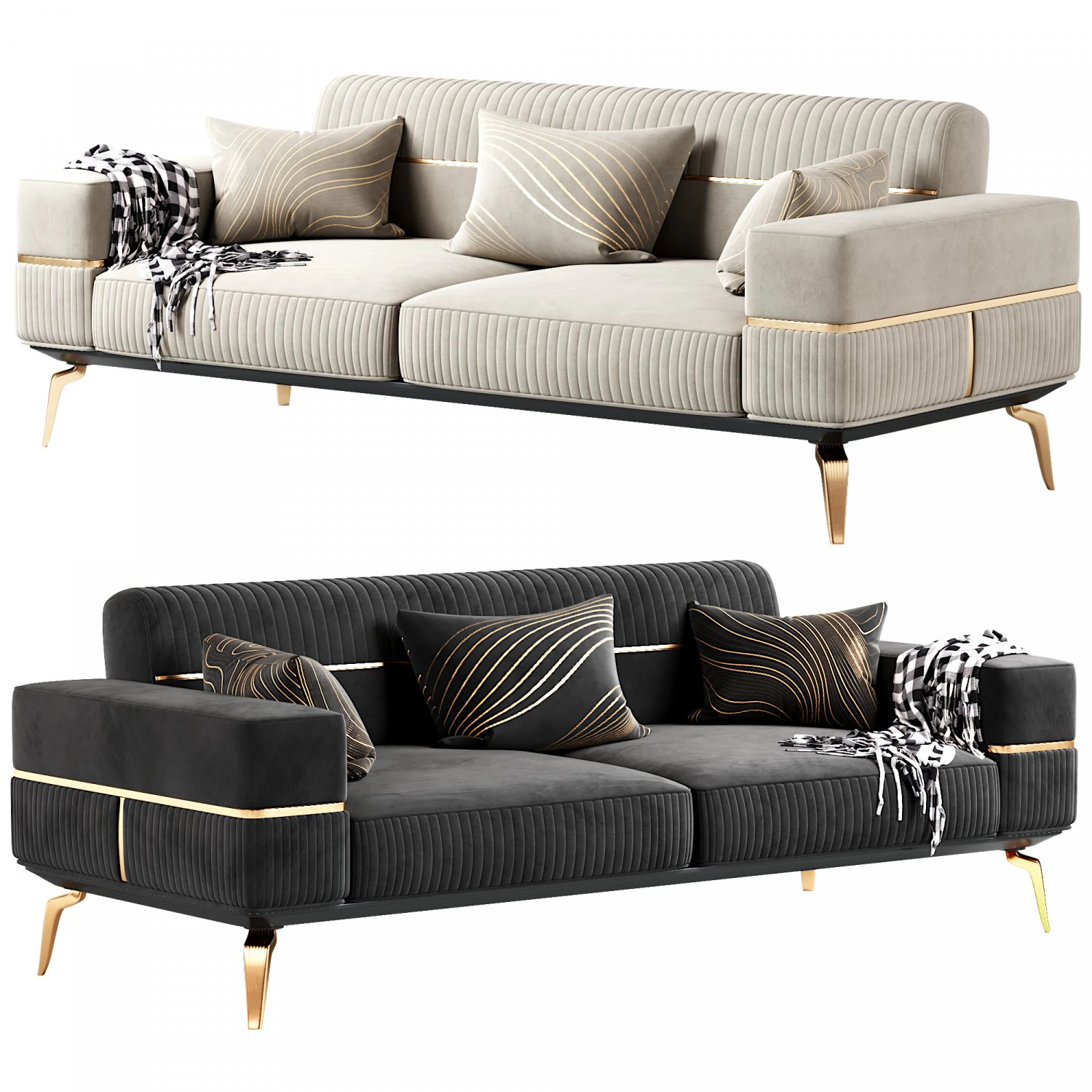 Boss sofa 3D Model .c4d .max .obj .3ds .fbx .stl .blend