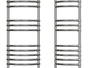 Toallero calentado por agua Margaroli Luna 434 11 cromo Modelo 3D