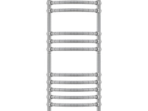 Water heated towel rail Margaroli Luna 434 11 chrome 3D 모델