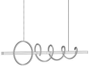 Modern Minimalist GoldenBlack spiral art linear LED chandelier for livingroom dinning area 3D 모델