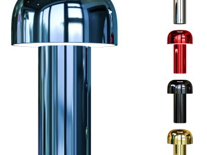 Metal Mushroom Night Table Lamp Minimalist Style LED Table Light 3D Model