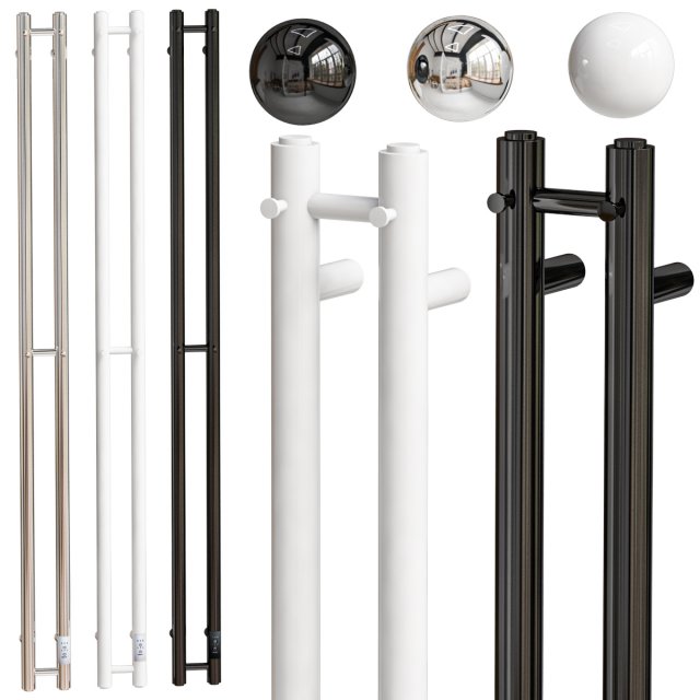 Electric heated towel rail EWRIKA Penelope X2 120x8 black 3D 模型 .c4d .max .obj .3ds .fbx .stl .blend 