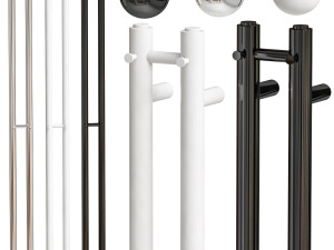 Electric heated towel rail EWRIKA Penelope X2 120x8 black Modelo 3D