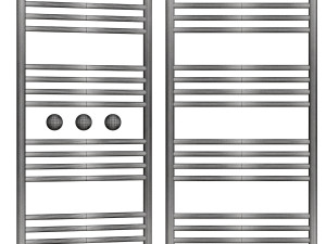 Water heated towel rail Sunerja Boheme 100x50 straight 3D Model
