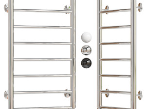Water heated towel rail Terminus Aurora P8 500x800 3Dモデル
