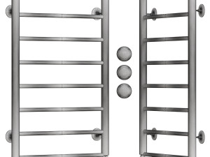 Water heated towel rail Terminus Aurora P8 500x800 Model 3D