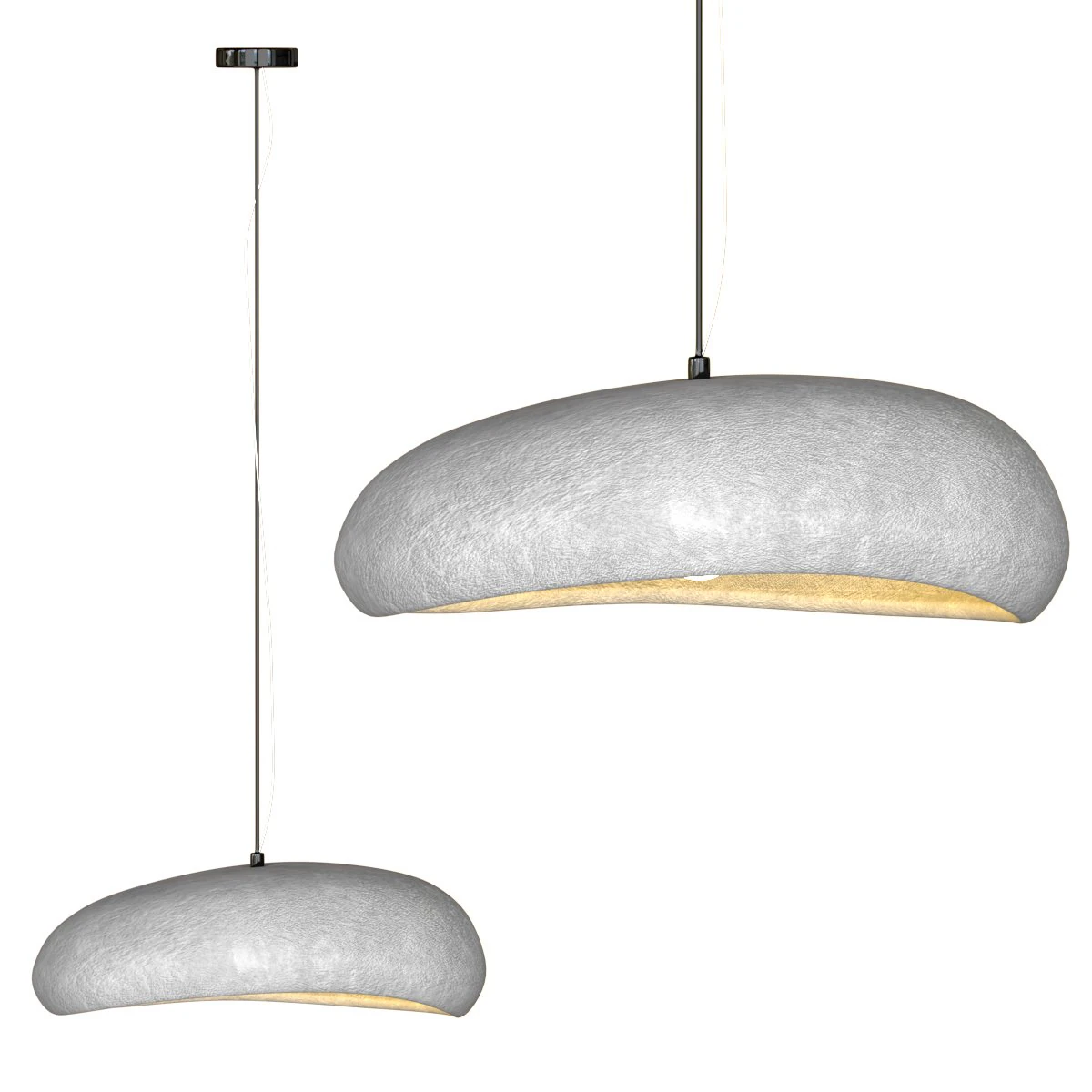 Shinto Cloud Pendant Light 3D Model .c4d .max .obj .3ds .fbx .stl .blend 