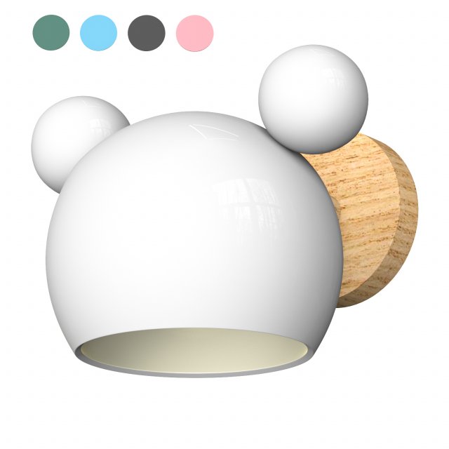 Modern Simplicity Wood Wall Mounted Light with Geometry Shade for Bedroom 3D 模型 .c4d .max .obj .3ds .fbx .stl .blend