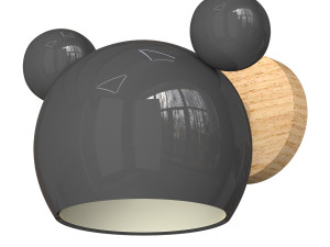 Modern Simplicity Wood Wall Mounted Light with Geometry Shade for Bedroom 3D 模型