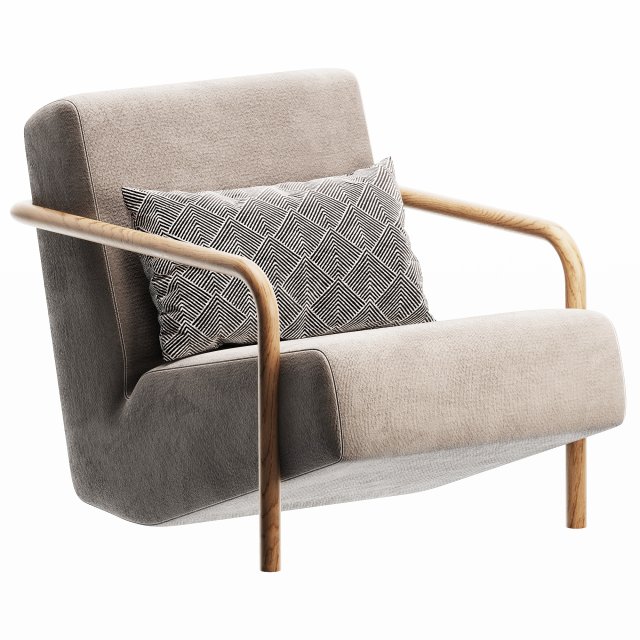 Porro LULLABY armchair 3D Модель .c4d .max .obj .3ds .fbx .stl .blend 
